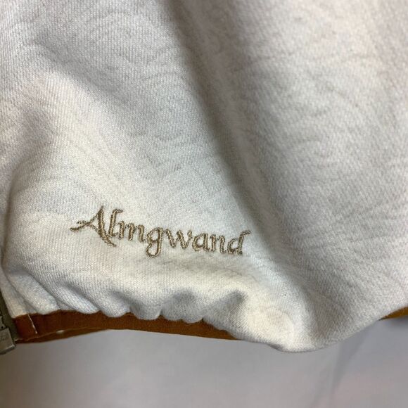 Almgwand Women’s White Hooded Zip Jacket Size 16 Embroidered Logo Apres Ski - Picture 6 of 13